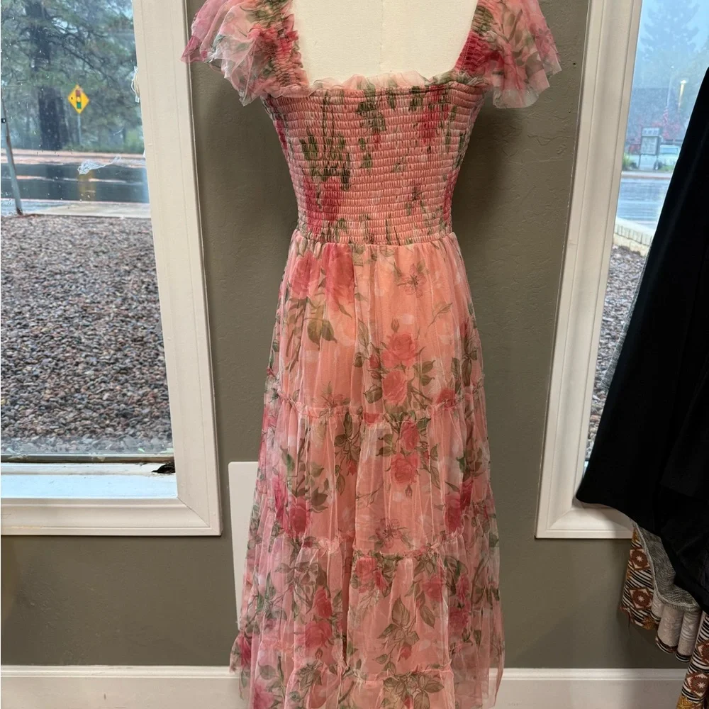 Baltic Born Pink Floral Midi Dress - Picture 3 of 4